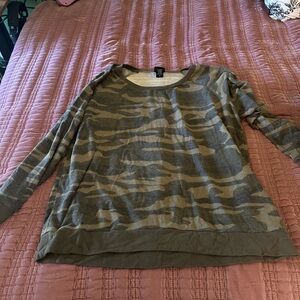 Torrid size 2 camo sweater